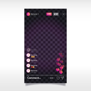 Brand live streaming on Instagram with audience engagement