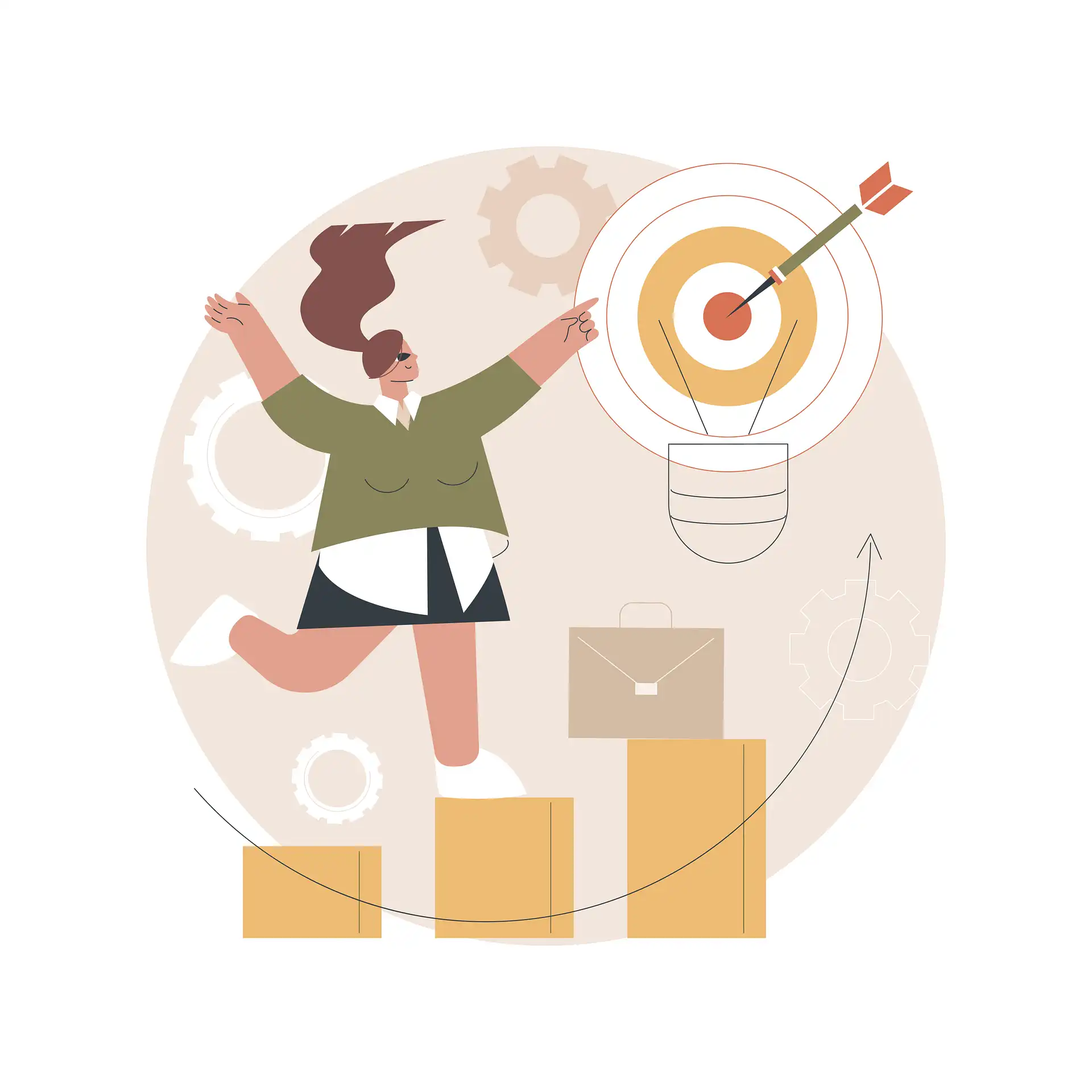 Business idea abstract concept vector illustration for Mission Statement